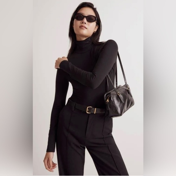 Madewell Tops - Madewell Turtleneck Long Sleeve Bodysuit Black Size Medium NWT